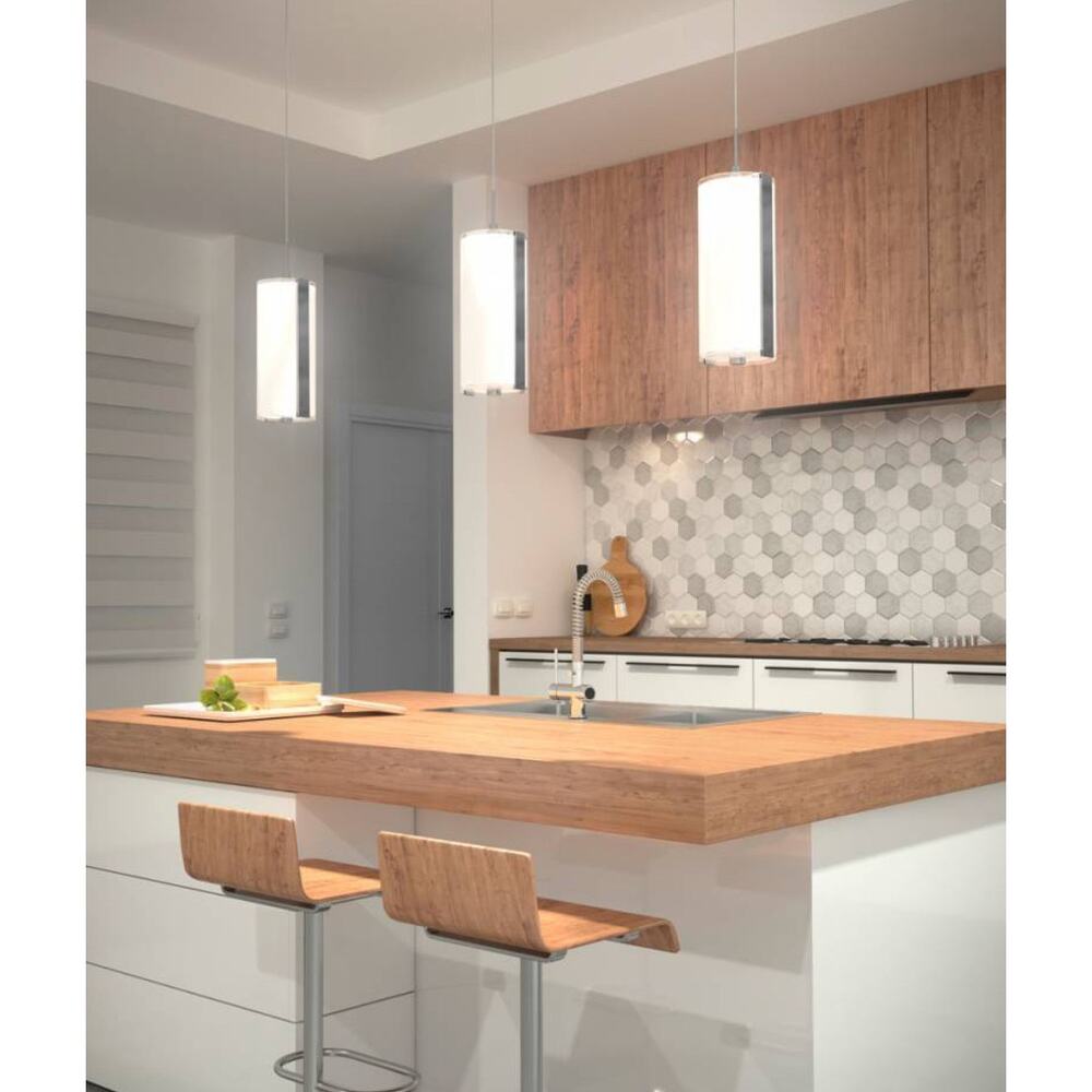 SUBWAY ROUND MINI INTEGRATED LED PENDANT LIGHT CHROME - Picture 3 of 8